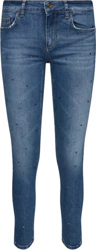Liu Jo • blauwe slim fit jeans met steentjes •