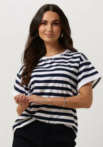 LIU JO Dames Tops & T-shirts J.striped T-shirt - Blauw/wit Gestreept