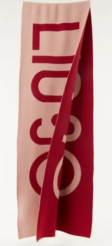 Liu Jo Logoprint sjaal - Brons/ Rood - 190 x 35 cm