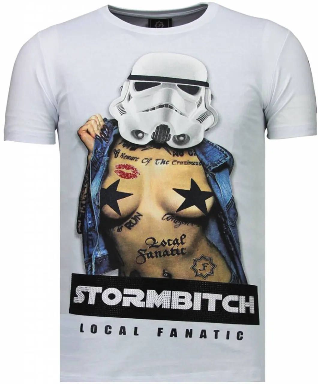 Local Fanatic Stormbitch rhinestone t-shirt