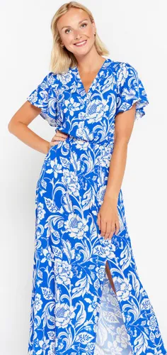 LolaLiza Lange jurk met bloemenprint - Blue