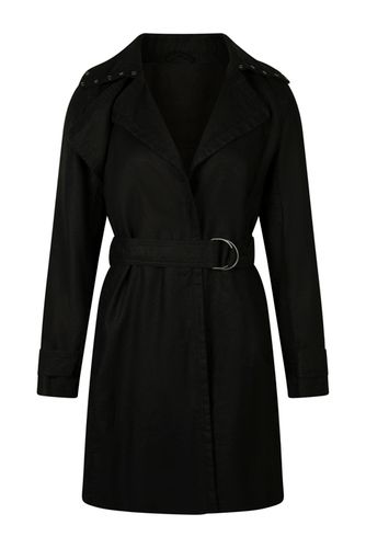 Long Sleeves Trench Coat Black