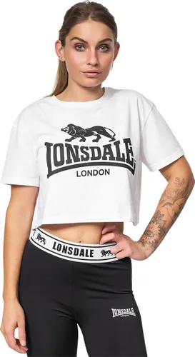 Lonsdale Cropped T-Shirt Wit GUTCH COMMON