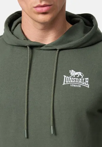Lonsdale Hoodie Talmine Kapuzensweatshirt normale Passform Green/White-3XL