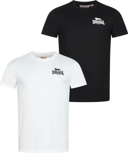 Lonsdale T-Shirt Blairmore T-Shirt normale Passform Doppelpack Black/White-L