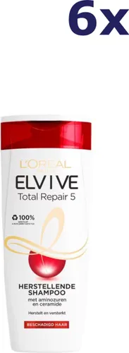 L'Oréal Paris Elvive Total Repair 5 - Shampoo - Beschadigd haar - 6 x 250ml