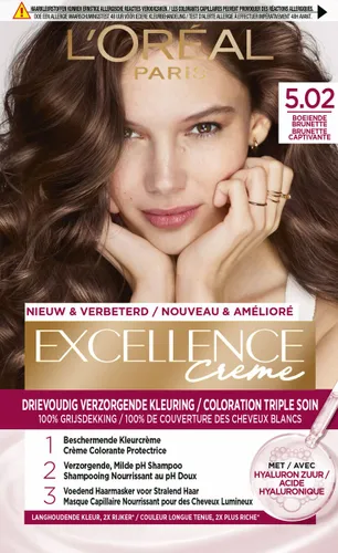 L'Oréal Paris Excellence Crème Boeiende Brunette 5.02 - Permanente Haarkleuring