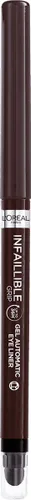 L’Oréal Paris Infallible 36H Grip Gel Automatic Eyeliner - 004 Brown Denim - Bruin - Opdraaibaar gelpotlood met een handige sponsapplicator - 5g