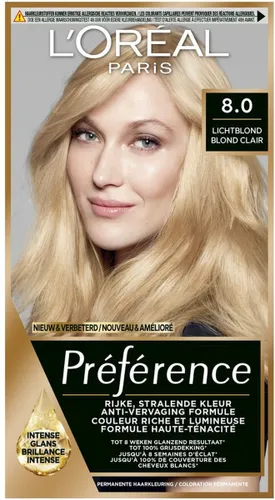L'Oréal Paris Préférence Classic Lichtblond 8 - Permanente Haarkleuring