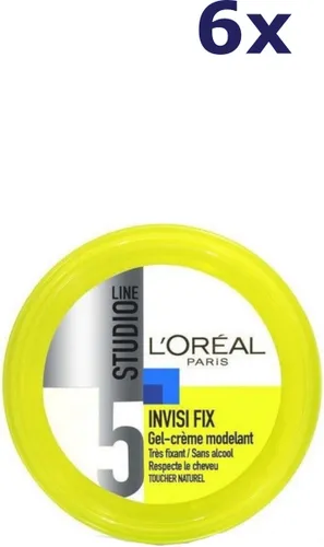 L'Oréal Paris Studio Line Invisi Fix - 24H Clean Modeling Gel Crème - 6 x 150 ml - Voordeelverpakking