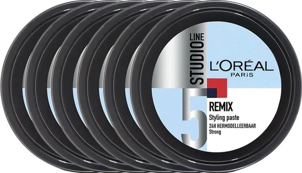 L'Oréal Paris Studio Line Remix - Styling Paste Sterke Fixatie - 6 x 150 ml - Voordeelverpakking