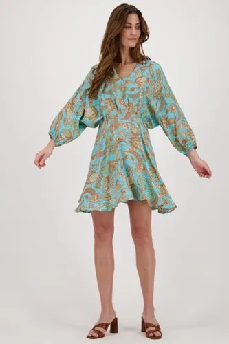 Louise Turquoise kleedje met paisley print