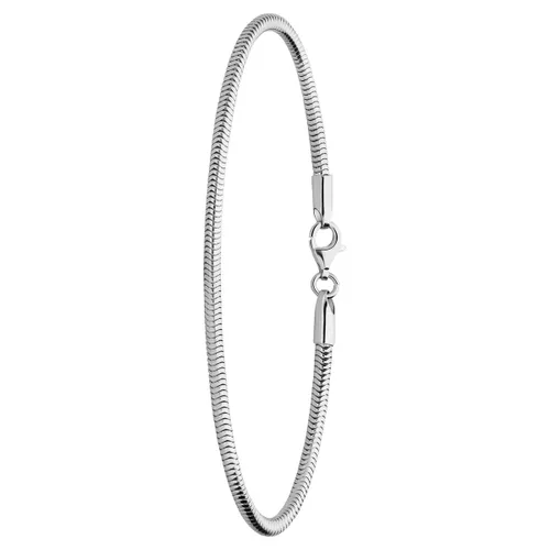 Lucardi - Dames Zilveren slangen armband voor bedels - Armband - 925 Zilver - Zilverkleurig - 20 cm