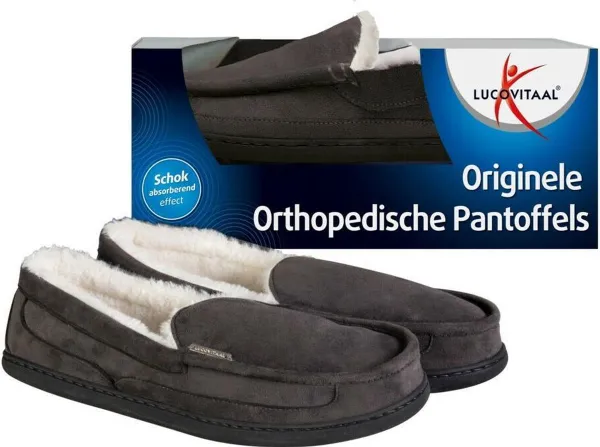Lucovitaal Orthopedische Pantoffels - Antraciet
