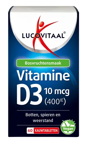 Lucovitaal Vitamine D3 10mcg Kauwtabletten