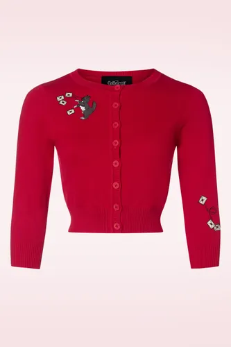 Lucy Posty Cat cardigan in rood