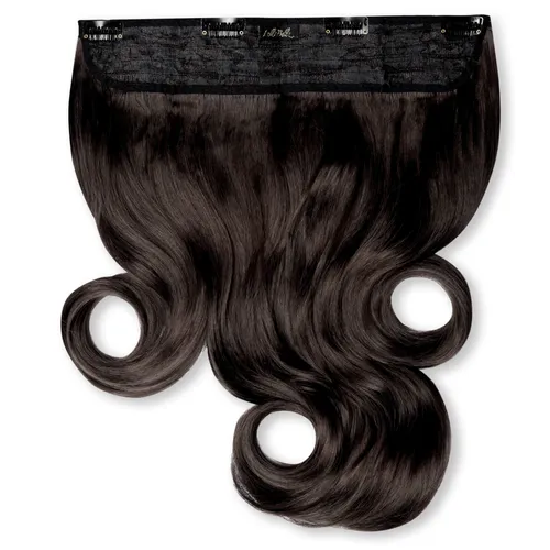 LullaBellz Thick 16 1-Piece Curly Clip in Hair Extensions (Various Colours) - Dark Brown