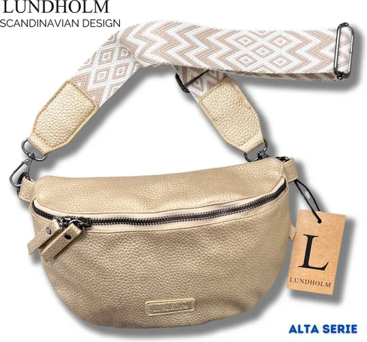 Lundholm heuptasje dames festival goud - bag strap tassenriem met schouderband voor tas - cadeau voor vriendin | Scandinavisch design - Alta serie - c...