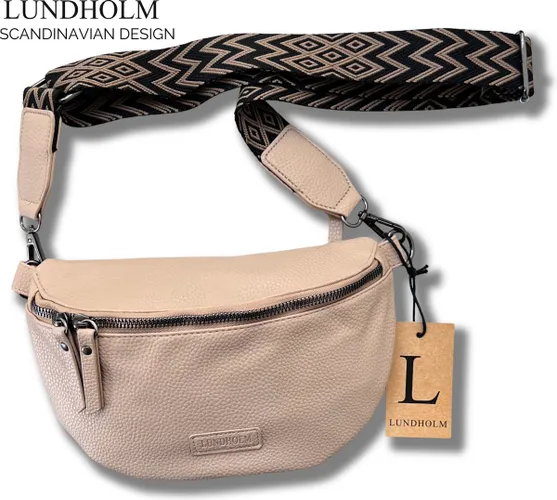 Lundholm heuptasje dames festival taupe - bag strap tassenriem met schouderband voor tas - cadeau voor vriendin | Scandinavisch design - Alta serie -...