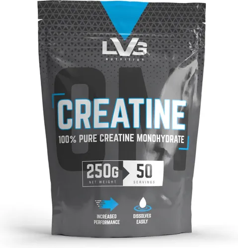 LVG Nutrition – Creatine - 250 Gram - 100% Pure Creatine Monohydraat - Voedingssupplementen - Ondersteunt de spieropbouw - Stimuleert spiermassa - Cre...