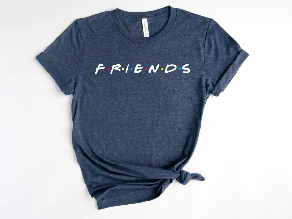 Lykke Friends T shirt | Friends | Unisex T-shirt | Heren & Dames | Midnight Navy |