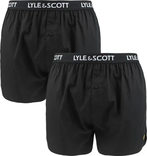 Lyle & Scott 2P wijde boxershorts dylan zwart - XL