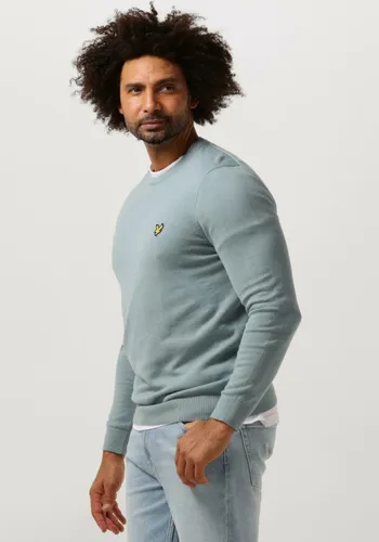 LYLE & SCOTT Heren Polo's & T-shirts Cotton Crew Neck Jumper - Blauw