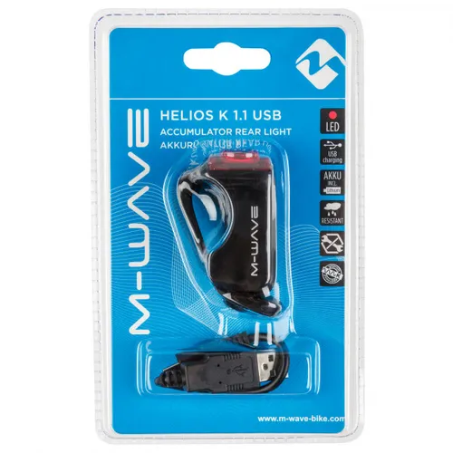 M-Wave - Helios K 1.1 USB Rücklicht - Achterlicht zwart