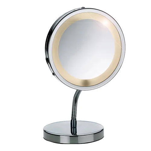 Make-up spiegel op voet met LED verlichting Lola (3x vergrotend)