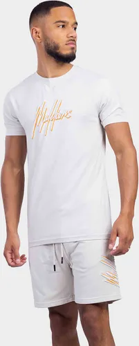 Malelions Duo Essentials T-Shirt Heren Grijs/Oranje