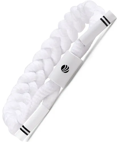 Malinsi Armband Heren en Dames - Wit Iconic - Verstelbaar 17-26cm Armbandje Mannen en Vrouwen