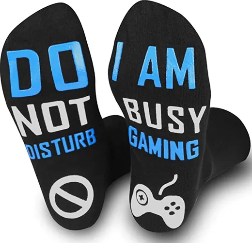 Malinsi Grappige Sokken Gaming - Blauw - Anti Slip - Do not Disturb - One