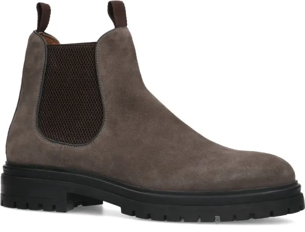 Manfield - Heren - Taupe suède chelsea boots