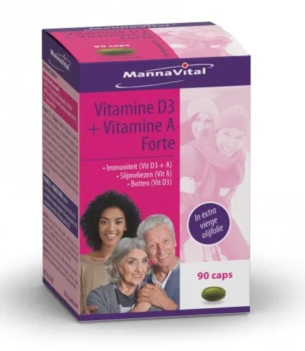 Mannavital Vitamine D3 & Vitamine A Forte Capsules