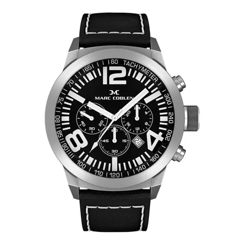 Marc Coblen XL Chronograaf Horloge met Verwisselbare Lunette en Horlogeband - MC45S2 Staal - 45mm