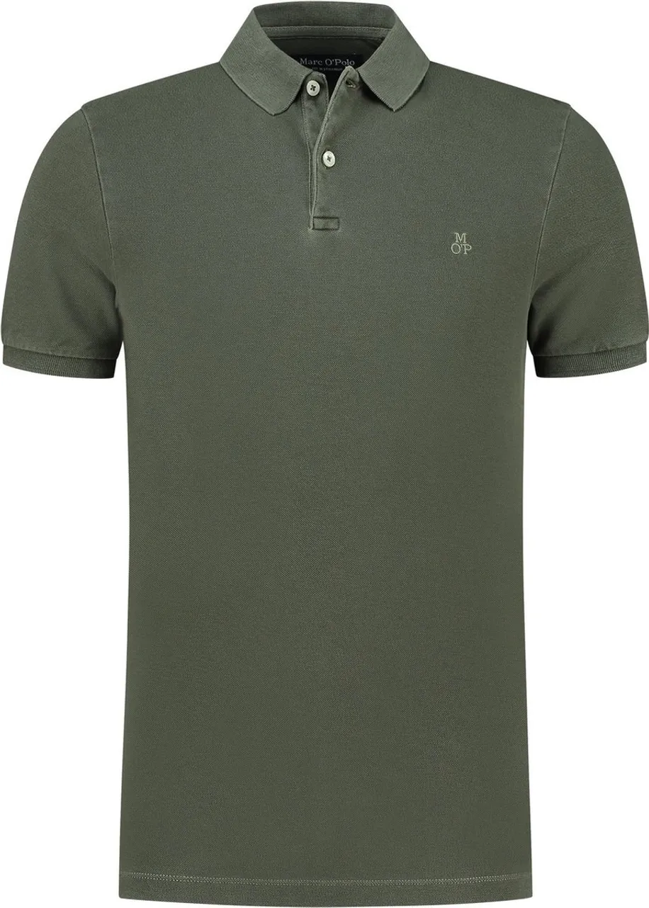 Marc O'Polo - Poloshirt Vintage Donkergroen - Modern-fit - Heren Poloshirt