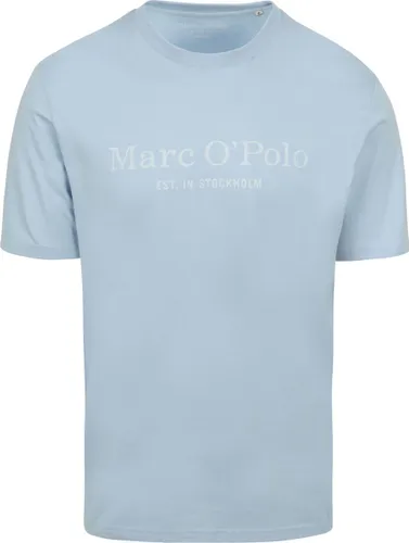 Marc O'Polo - T-Shirt Logo Lichtblauw - Heren