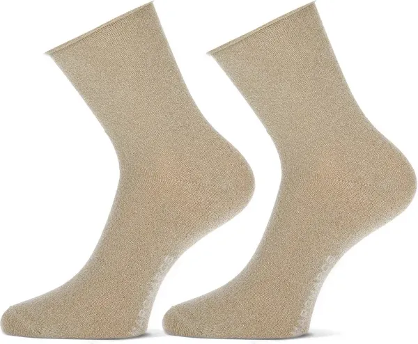 Marcmarcs 2-pack dames glitter sokken - 42 - Beige
