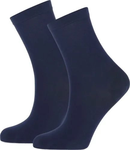 Marcmarcs 2-pack katoenen sokken Ultra Fine - 42 - Blauw