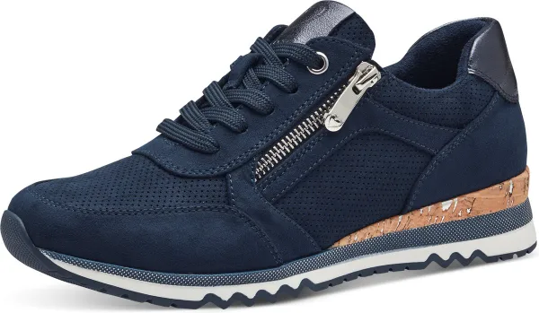 MARCO TOZZI MT Vegan, Soft Lining + Feel Me - removable insole Dames Sneaker - NAVY COMB