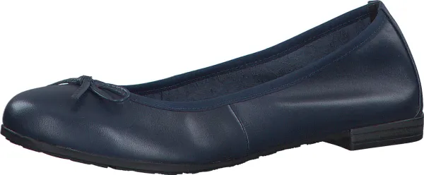 MARCO TOZZI premio Leather, Insole Leather + Feel Me Dames Ballerina's - NAVY