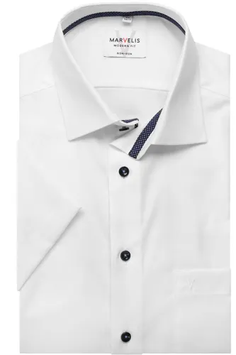 Marvelis Modern Fit Overhemd Korte mouw wit