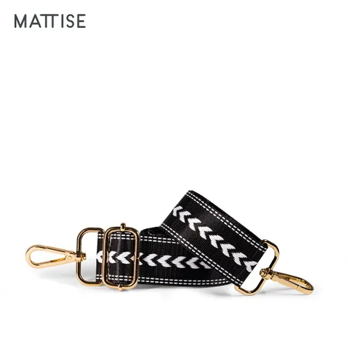 MATTISE Universele Bag Strap — Zwart Schouderriem — Verstelbare Schouderband voor Tas — Zwarte Tassenriem — ook Geschikt voor Camera Tas of als Gitaar...