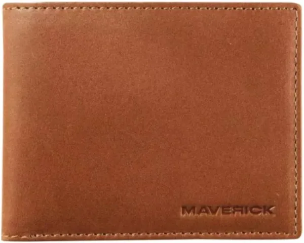 Maverick - RFID geldbeugel in leder met muntvakje met rits