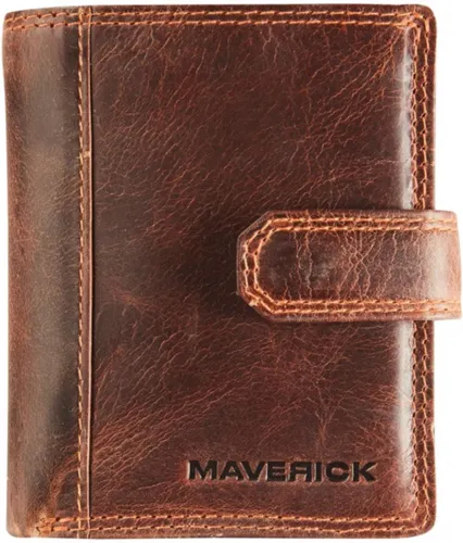 Maverick the original - pasjeshouder - RFID - volnerf rundsleder - bruin
