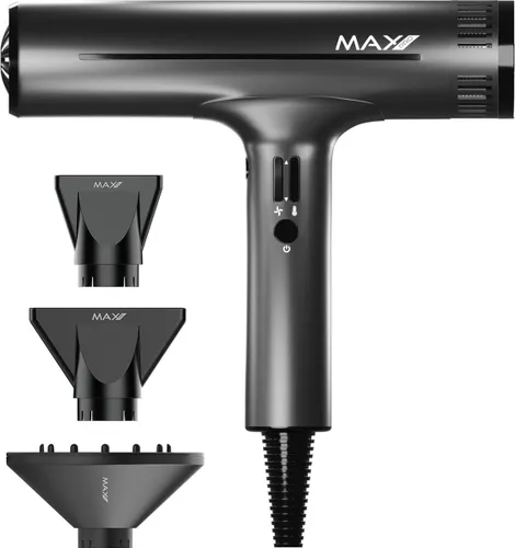 Max Pro Infinity Föhn 2100W - Inclusief Diffuser & Twee Mondstukken - Professionele Haardroger - Hair Dryer - Reisfohn - Geschikt voor Krullen - Alle...