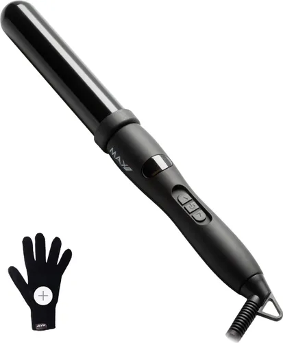 Max Pro Twist 32mm Krultang - Curling iron - Levenslange Garantie - Inclusief Hittebestendige Handschoen - Alle Haartypes - Inclusief LCD Display