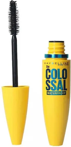 Maybelline New York - Volum' Express Colossal Waterproof Mascara - Glam Black - Volume Mascara Verrijkt met Collageen voor Direct Kolossaal Volume - 1...