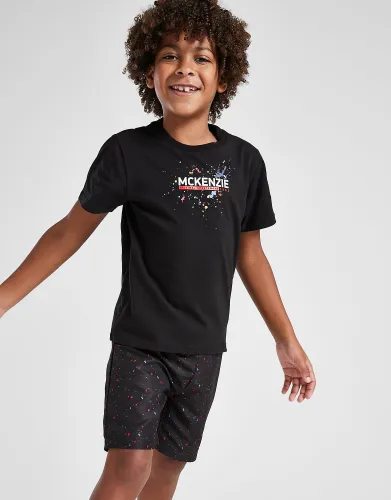 McKenzie Paint T-Shirt/Swim Shorts Set Children, Black