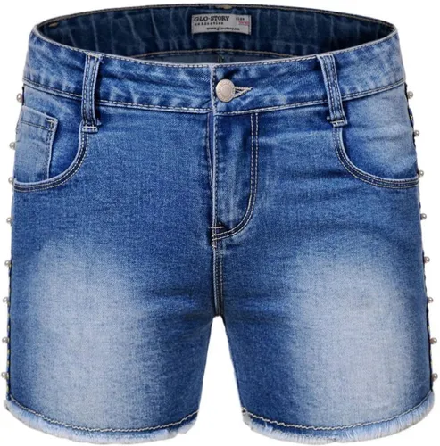 Meisjes jeans korte broek / korte spijkerbroek